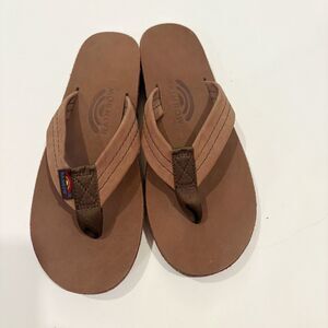 NWOT Rainbow Sandals Flip Flop Brown Size Small